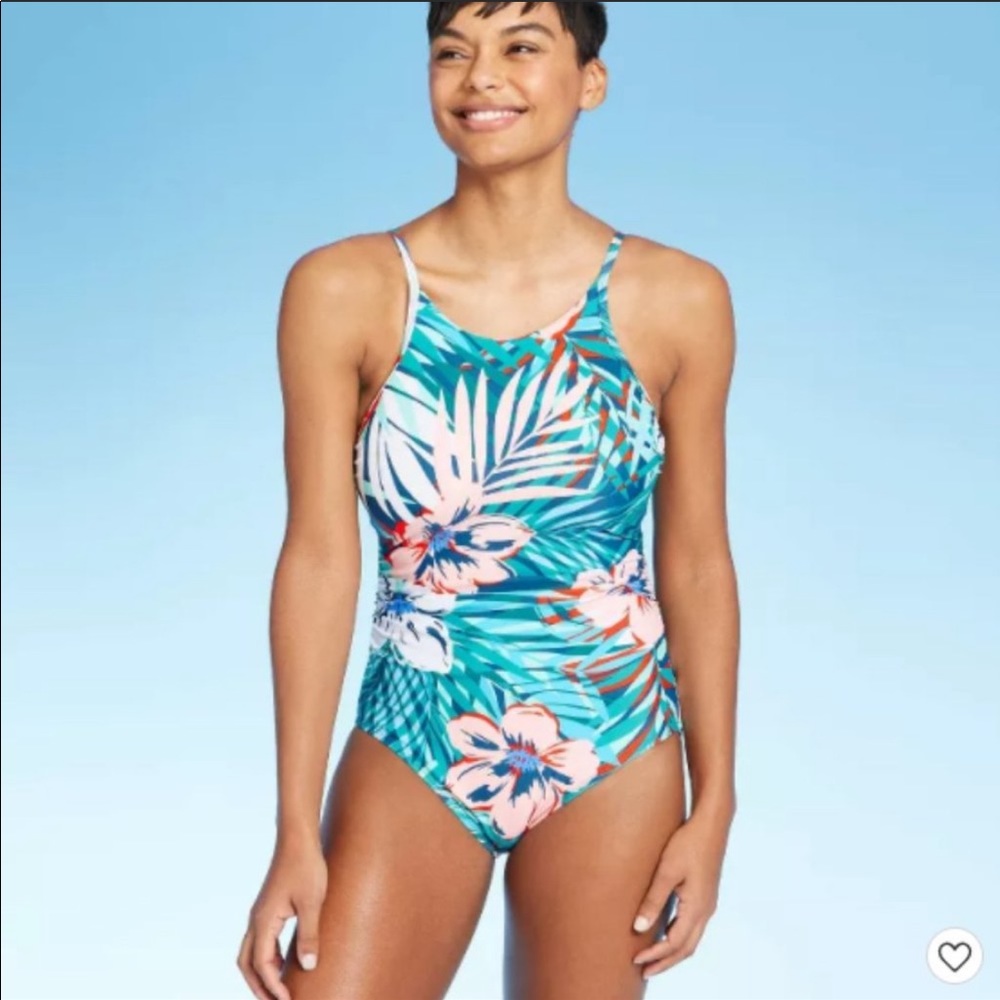 Kona Sol Floral Print One Piece Swimsuit - Picture 1 of 7